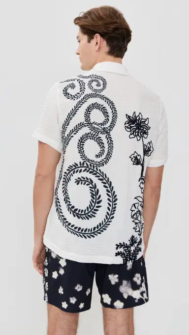 Agua Bendita Jack Embroidered hirt Multicolor | Thumbnail 3