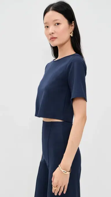 Ripley Rader Ponte Knit Short Sleeve Top Navy | Thumbnail 4