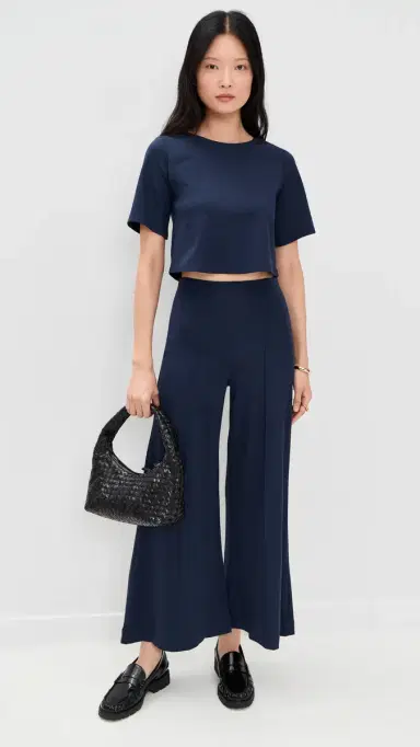 Ripley Rader Ponte Knit Short Sleeve Top Navy | Thumbnail 5