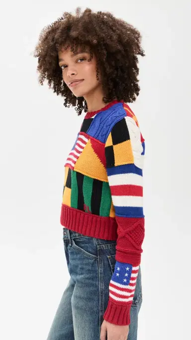 Polo Ralph Lauren Cotton Flag Pullover Sweater Red Multi | Thumbnail 4 Polo Ralph Lauren Cotton Flag Pullover Sweater Red Multi | Thumbnail 4