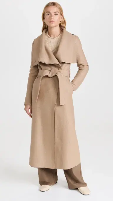 Harris Wharf London Long Volcano Coat Pressed Wool Tan 48 | Thumbnail 5 Harris Wharf London Long Volcano Coat Pressed Wool Tan 48 | Thumbnail 5