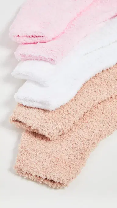 Stems Cozy Ankle Socks 3 Pack Ivory/Blush/Dusty One Size | Thumbnail 3