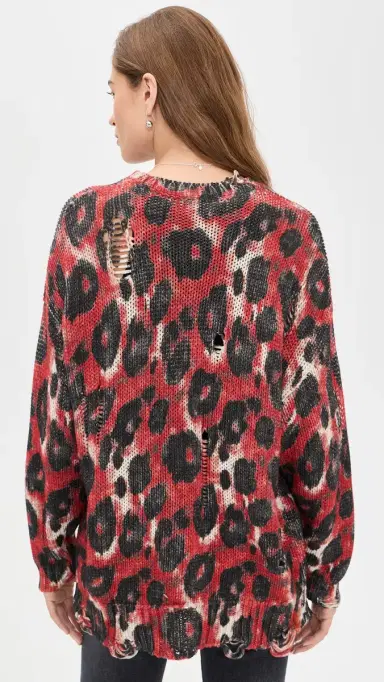 R13 Printed Oversized weater Red/Black Leopard | Thumbnail 3 R13 Printed Oversized weater Red/Black Leopard | Thumbnail 3