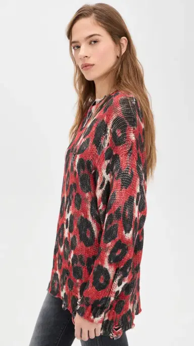 R13 Printed Oversized weater Red/Black Leopard | Thumbnail 4 R13 Printed Oversized weater Red/Black Leopard | Thumbnail 4