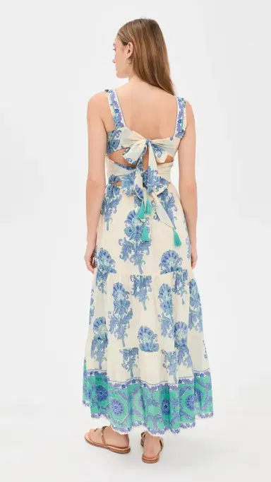 Bell Ophelia Maxi Dress Turquoise And Blue otif | Thumbnail 3 Bell Ophelia Maxi Dress Turquoise And Blue otif | Thumbnail 3
