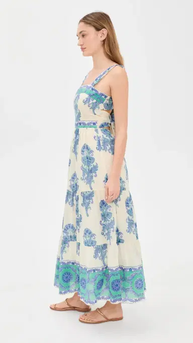 Bell Ophelia Maxi Dress Turquoise And Blue otif | Thumbnail 4 Bell Ophelia Maxi Dress Turquoise And Blue otif | Thumbnail 4
