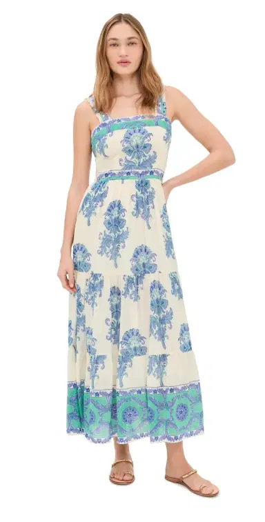 Bell Ophelia Maxi Dress Turquoise And Blue otif | Thumbnail 1 Bell Ophelia Maxi Dress Turquoise And Blue otif | Thumbnail 1