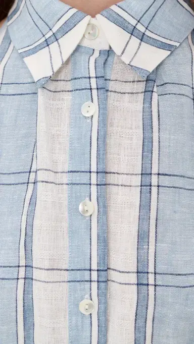 HEVRON Domino ini Dress Blue Plaid | Thumbnail 6
