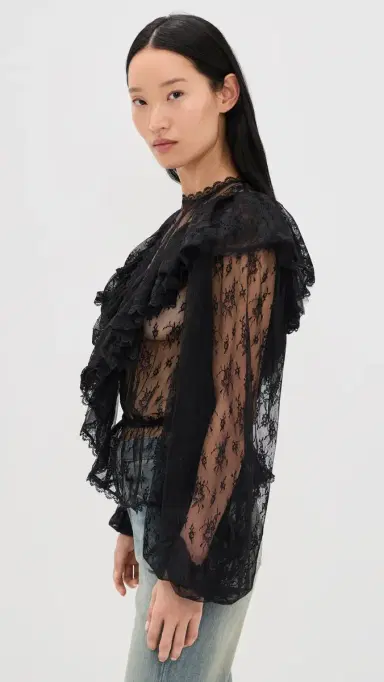 Ronny Kobo Talia Blouse Black S | Thumbnail 4