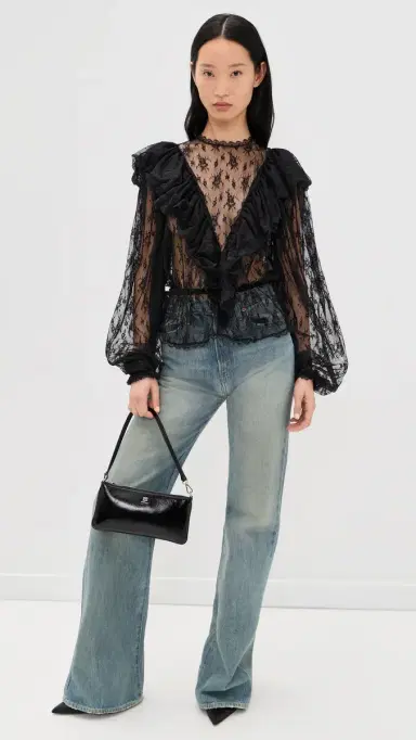 Ronny Kobo Talia Blouse Black S | Thumbnail 5