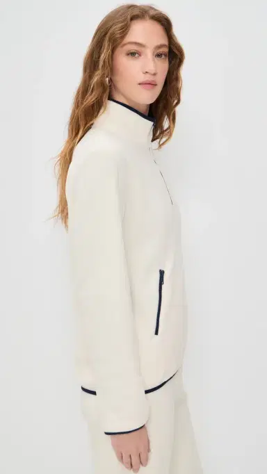 Sporty & Rich Nautical Polar Quarter Zip Ecru L | Thumbnail 4 Sporty & Rich Nautical Polar Quarter Zip Ecru L | Thumbnail 4