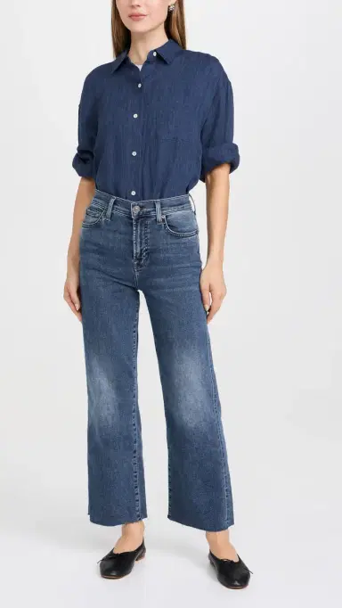7 For All Mankind Cropped Alexa Jeans with Raw Cut Hem | Thumbnail 5 7 For All Mankind Cropped Alexa Jeans with Raw Cut Hem | Thumbnail 5