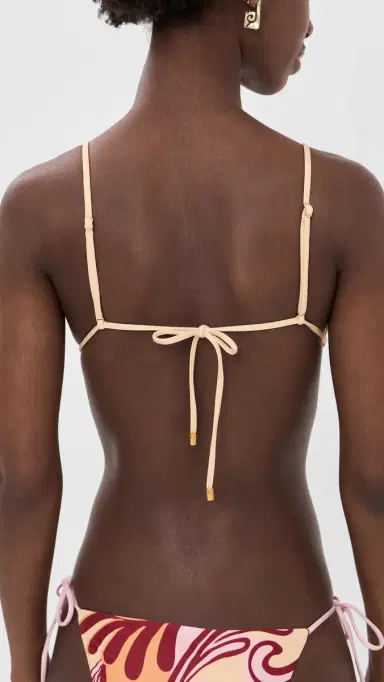 FARM Rio Arabesc Soft Triangle Bikini Top Arabesc Soft Yellow | Thumbnail 3