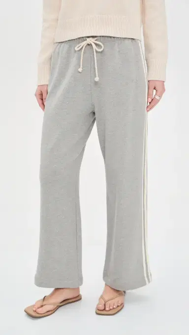 DONNI. The Eco-Terry Stripe Pants Heather Grey | Thumbnail 2 DONNI. The Eco-Terry Stripe Pants Heather Grey | Thumbnail 2