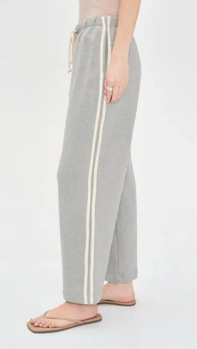 DONNI. The Eco-Terry Stripe Pants Heather Grey | Thumbnail 4 DONNI. The Eco-Terry Stripe Pants Heather Grey | Thumbnail 4