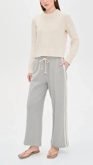 DONNI. The Eco-Terry Stripe Pants Heather Grey | Thumbnail 5 DONNI. The Eco-Terry Stripe Pants Heather Grey | Thumbnail 5