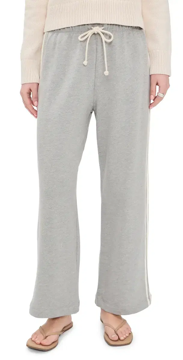 The Eco-Terry Stripe Pants Heather Grey The Eco-Terry Stripe Pants Heather Grey