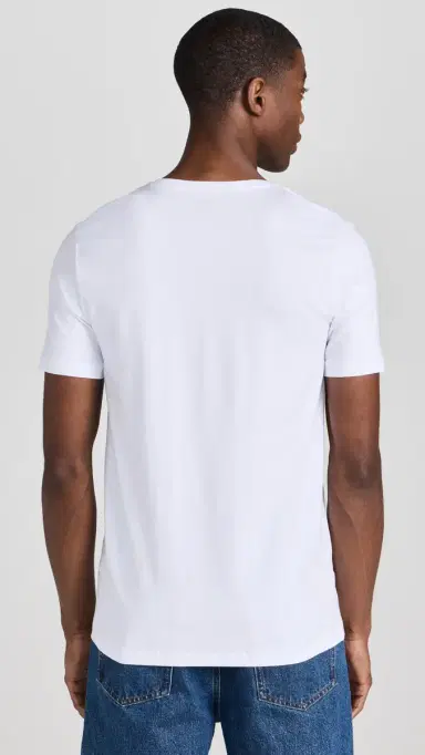 FALKE Cotton V Neck Tee 2 Pack White M | Thumbnail 3