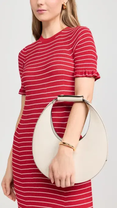 STAUD Moon Tote Bag Cream One Size | Thumbnail 3 STAUD Moon Tote Bag Cream One Size | Thumbnail 3