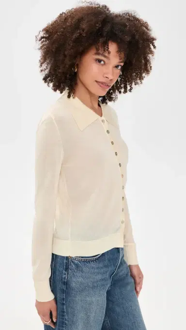 LIONESS Chalet Long Sleeve Cardigan Butter | Thumbnail 4 LIONESS Chalet Long Sleeve Cardigan Butter | Thumbnail 4