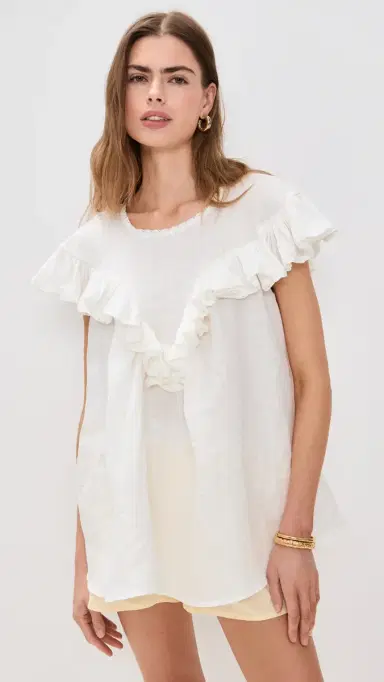VRG GRL Viola Linen Tunic White | Thumbnail 2 VRG GRL Viola Linen Tunic White | Thumbnail 2