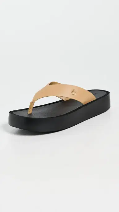 Tory Burch Leather Platform Flip Flops Ginger Shortbread/Black | Thumbnail 2 Tory Burch Leather Platform Flip Flops Ginger Shortbread/Black | Thumbnail 2