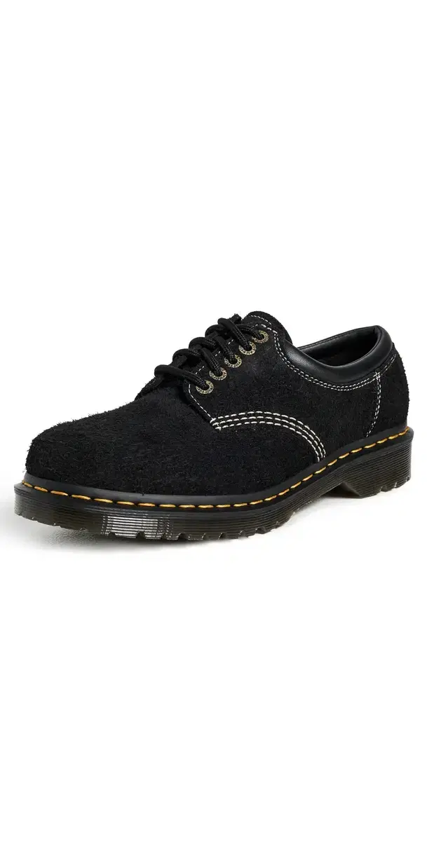 Black Long Napped Suede Low Boots Black