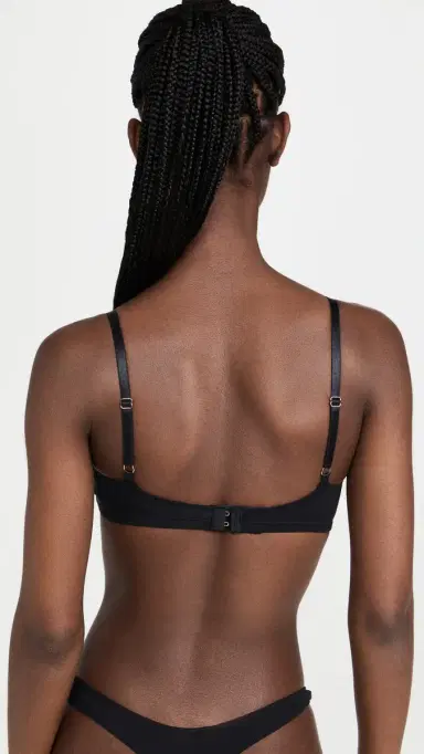 Eberjey Pima Stretch Cotton Bralette Black | Thumbnail 3