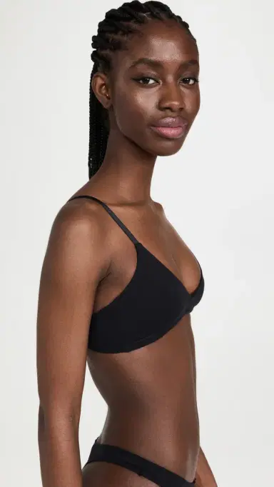 Eberjey Pima Stretch Cotton Bralette Black | Thumbnail 4