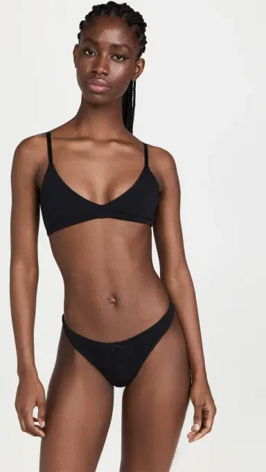 Eberjey Pima Stretch Cotton Bralette Black | Thumbnail 5
