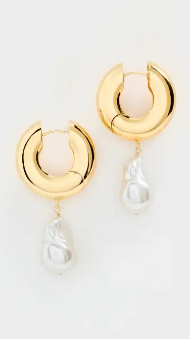 éliou Perla Earrings Gold One Size | Thumbnail 2