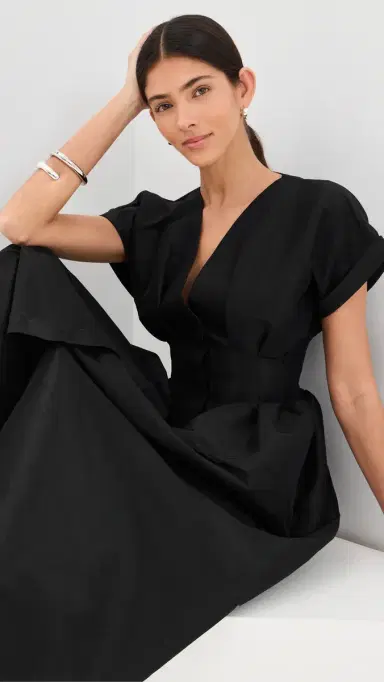 Kika Vargas Tsige Dress Black | Thumbnail 2 Kika Vargas Tsige Dress Black | Thumbnail 2