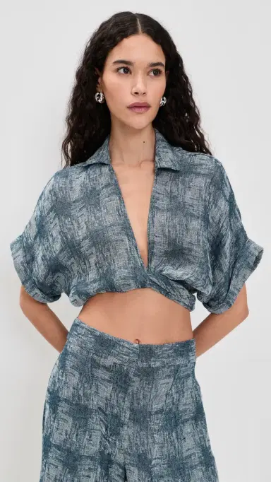 JBQ Chiara Top Blue Beige | Thumbnail 2