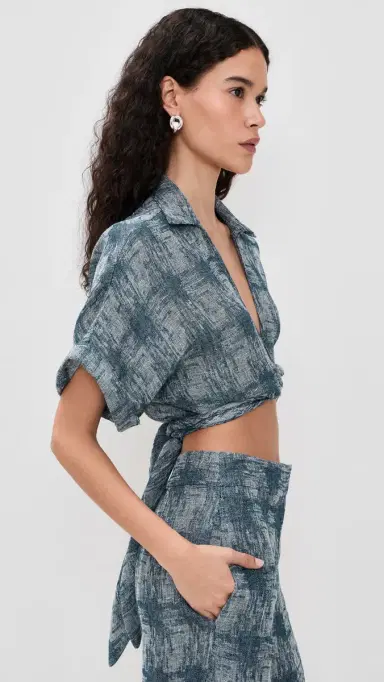 JBQ Chiara Top Blue Beige | Thumbnail 4