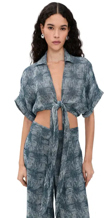 JBQ Chiara Top Blue Beige | Thumbnail 1