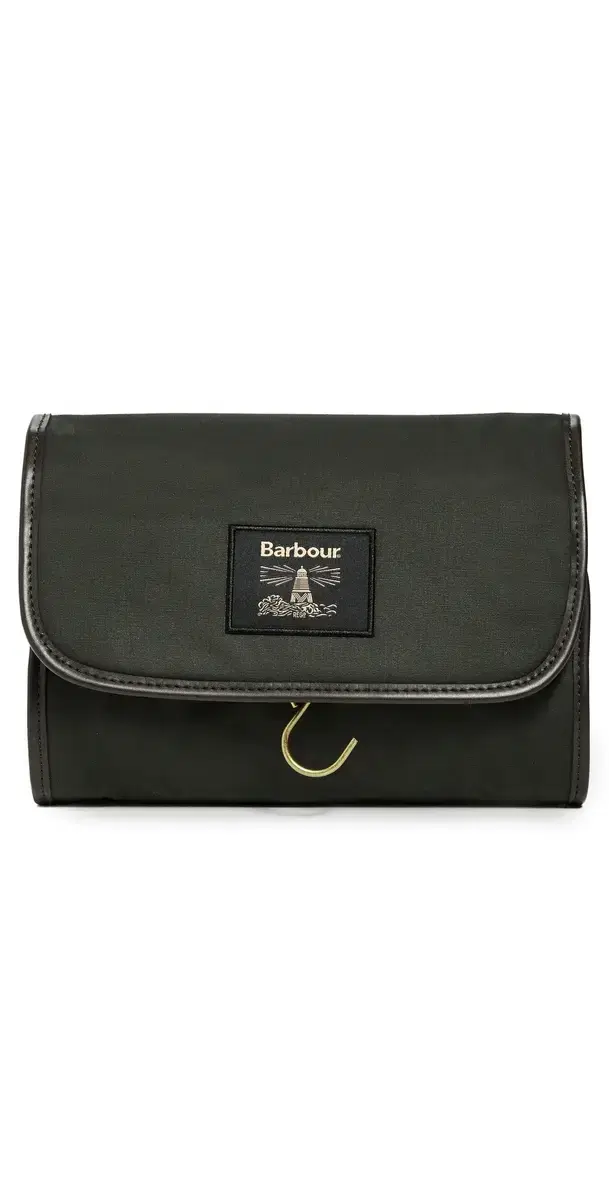 Wax Hanging Toiletry Bag Olive One Size