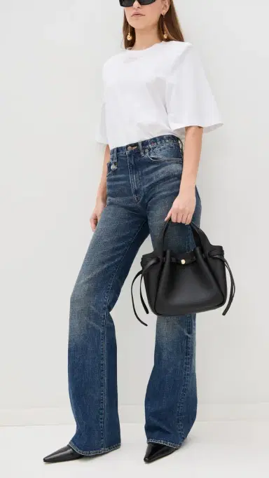 Tory Burch Romy Pebbled Satchel Black One Size | Thumbnail 3 Tory Burch Romy Pebbled Satchel Black One Size | Thumbnail 3