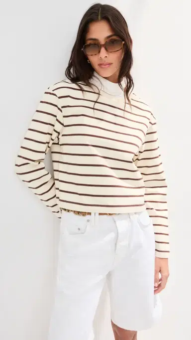 LE BOP Danica Crop Top Chocolate/ | Thumbnail 3