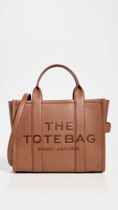 Marc Jacobs The Leather Medium Tote Bag Argan Oil One Size | Thumbnail 2