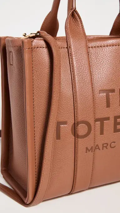 Marc Jacobs The Leather Medium Tote Bag Argan Oil One Size | Thumbnail 5