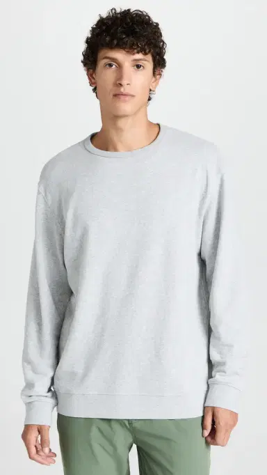 Fair Harbor The Saltaire Crew Neck Sweatshirt Heather Grey | Thumbnail 2 Fair Harbor The Saltaire Crew Neck Sweatshirt Heather Grey | Thumbnail 2