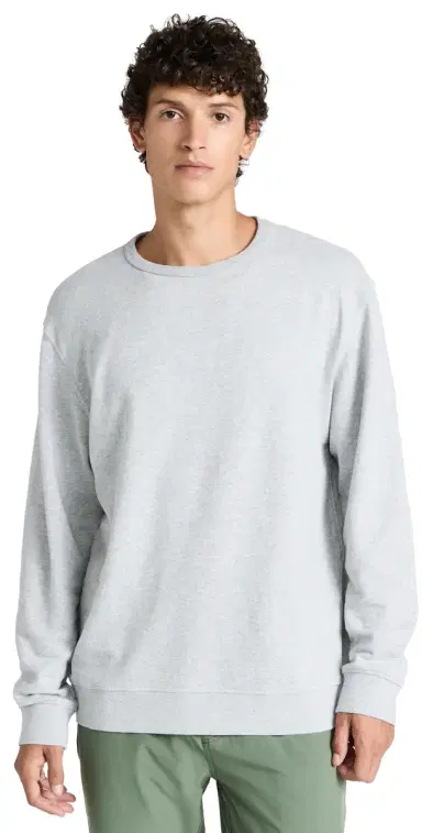 Fair Harbor The Saltaire Crew Neck Sweatshirt Heather Grey | Thumbnail 1 Fair Harbor The Saltaire Crew Neck Sweatshirt Heather Grey | Thumbnail 1