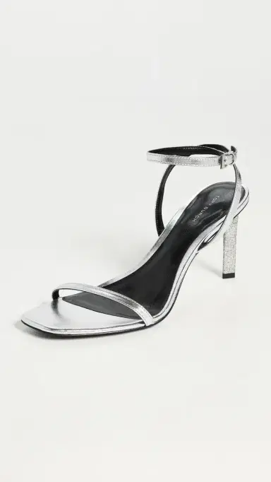 Tory Burch Pave Heeled Sandals 90mm Silver | Thumbnail 2