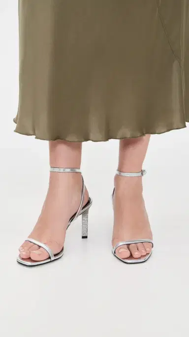 Tory Burch Pave Heeled Sandals 90mm Silver | Thumbnail 3
