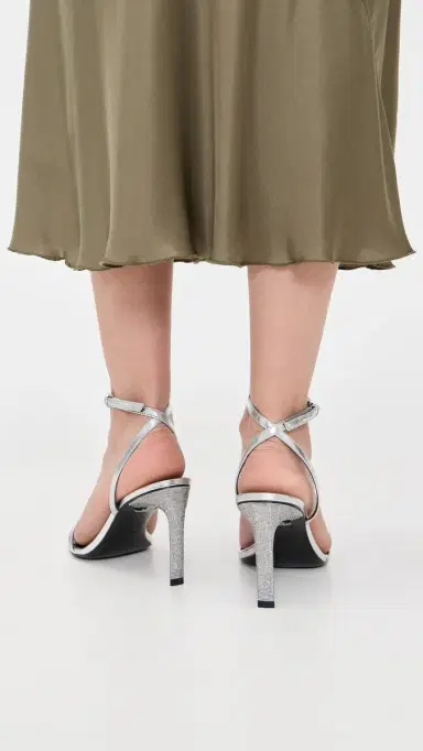 Tory Burch Pave Heeled Sandals 90mm Silver | Thumbnail 4