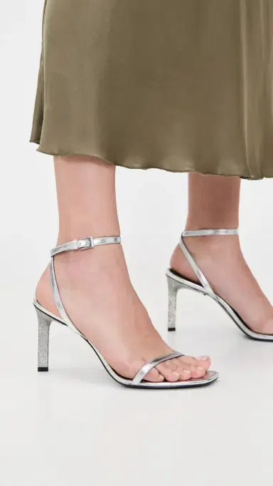 Tory Burch Pave Heeled Sandals 90mm Silver | Thumbnail 5