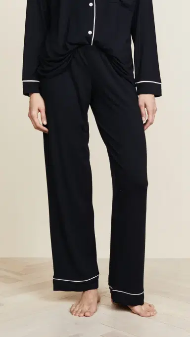 Eberjey Gisele Pajama Set Black/orbet Pink | Thumbnail 5 Eberjey Gisele Pajama Set Black/orbet Pink | Thumbnail 5