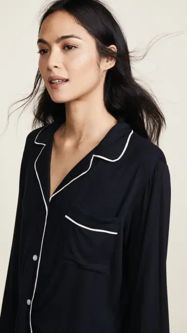 Eberjey Gisele Pajama Set Black/orbet Pink | Thumbnail 6 Eberjey Gisele Pajama Set Black/orbet Pink | Thumbnail 6