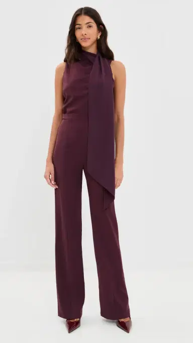 BLACK HALO Enola Jumpsuit Oxblood 6 | Thumbnail 2