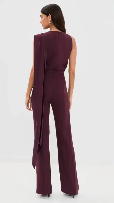 BLACK HALO Enola Jumpsuit Oxblood 6 | Thumbnail 3